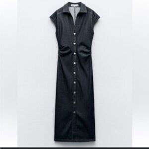 Zara Size Small Denim button down dress